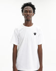 Comme De Garcons Crew Play Studded Heart White-Black