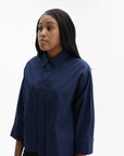 Kenzo Shirt Ls Woven Cotton Navy