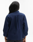 Kenzo Shirt Ls Woven Cotton Navy