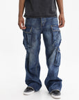 Purple Jeans Triple Pocket Cargo Indigo