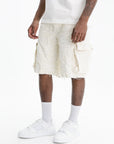 Purple Shorts Jacquard Cargo Ivory