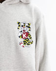 Kenzo Hoodie Wild Tiger Embroidered Grey