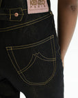 Kenzo Jeans Low Waist Boyfriend Lurex Black