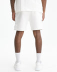 Purple Shorts Black Knee Print White