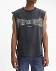Purple Vest Textured Knitwear Black