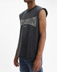 Purple Vest Textured Knitwear Black