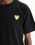 Comme Des Garcons T-Shirt Heart Beige-Black