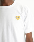 Comme Des Garcons T-Shirt Heart Beige-White