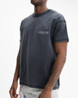 Purple T-Shirt Textured Inside Out Black