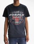 Purple T-Shirt Textured Inside Out Black