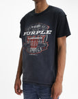 Purple T-Shirt Textured Inside Out Black