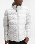 Moncler Jacket Bourne Allover Print White-Silver