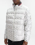Moncler Jacket Bourne Allover Print White-Silver