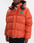 Moncler Jacket Cyclone Puffer Logo Orange