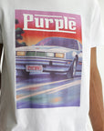 Purple T-Shirt Clean Knitwear White
