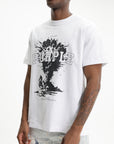 Purple T-Shirt Textured Knitwear White