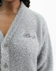 Kenzo Cardigan Winter Holidays Tinsel Wool Silver
