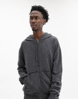 Maison Margiela Zipped Hoodie Dark Grey