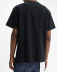 Purple T-Shirt Textured Knitwear Black