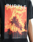 Purple T-Shirt Textured Knitwear Black
