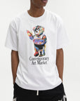 Market T-Shirt Art Market Bear White