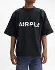 Purple T-Shirt Jersey Oversized Black