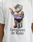 Market T-Shirt Art Market Bear White