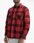 Purple Shirt Plaid Flannel Red