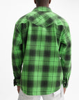 Purple Shirt Plaid Western Green