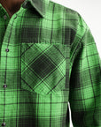 Purple Shirt Plaid Western Green
