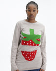 Comme Des Garcons Sweater Strawberry Grey