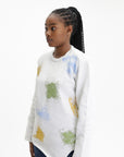 Comme Des Garcons Sweater Splatter Yellow-Blue-Khaki-White