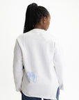 Comme Des Garcons Sweater Splatter Yellow-Blue-Khaki-White