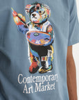 Market T-Shirt Art Market Bear Wave