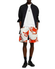 Msgm T-Shirt Small Logo White-Black