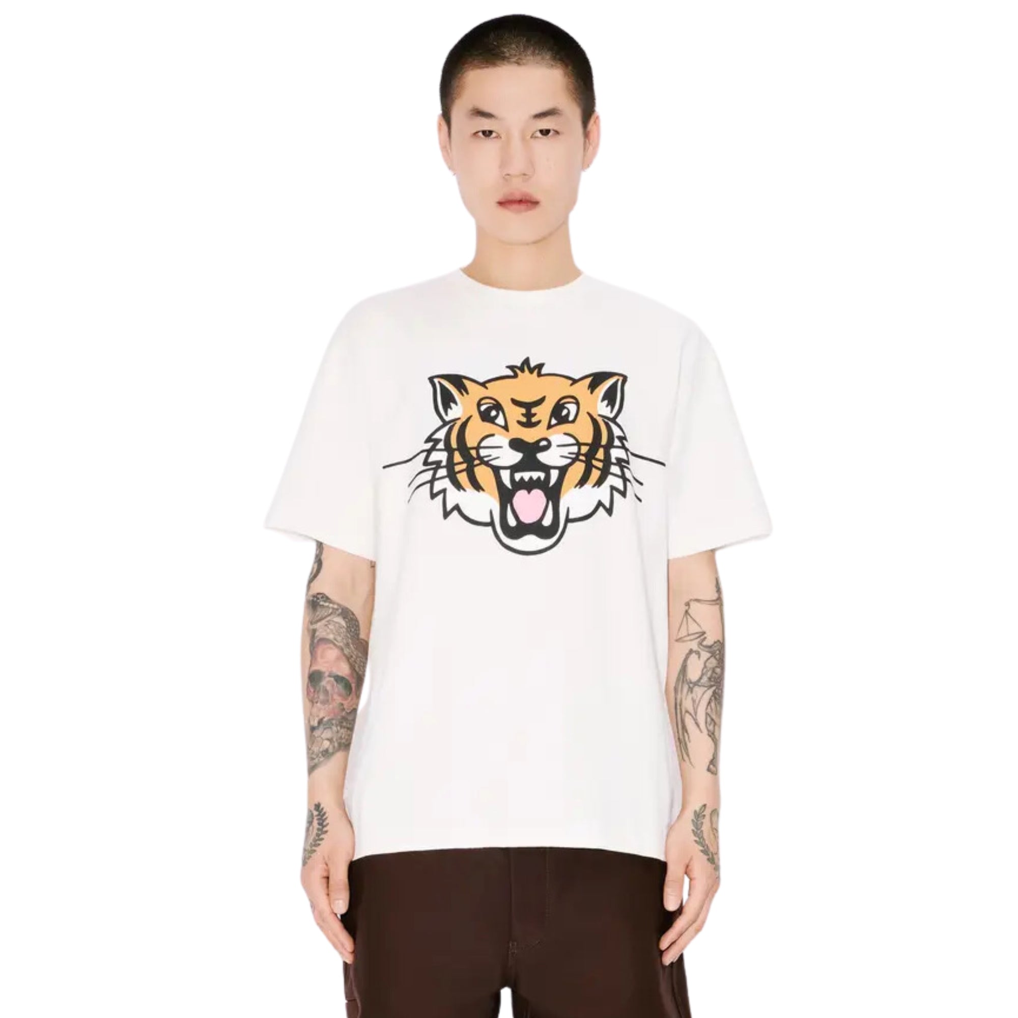 Kenzo T-Shirt Tiger Face White-AL Capone Premium
