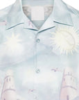 Givenchy Shirt Boxy Fit Printed Silk Blue