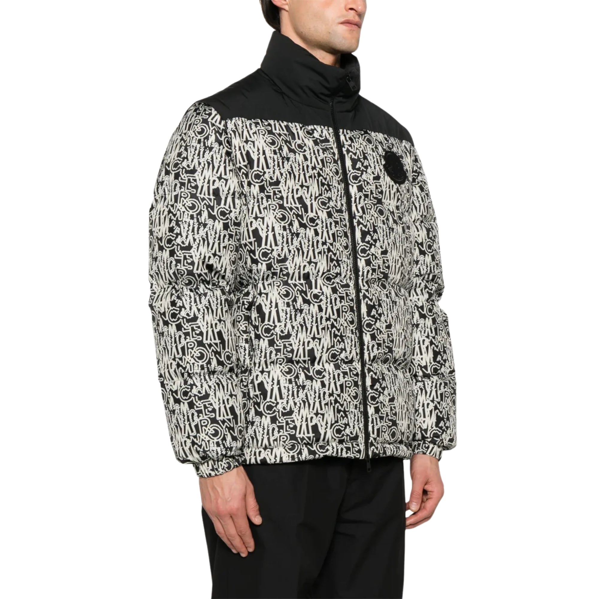 Moncler Jacket Chubasco Allover Print Black-White-AL Capone Premium
