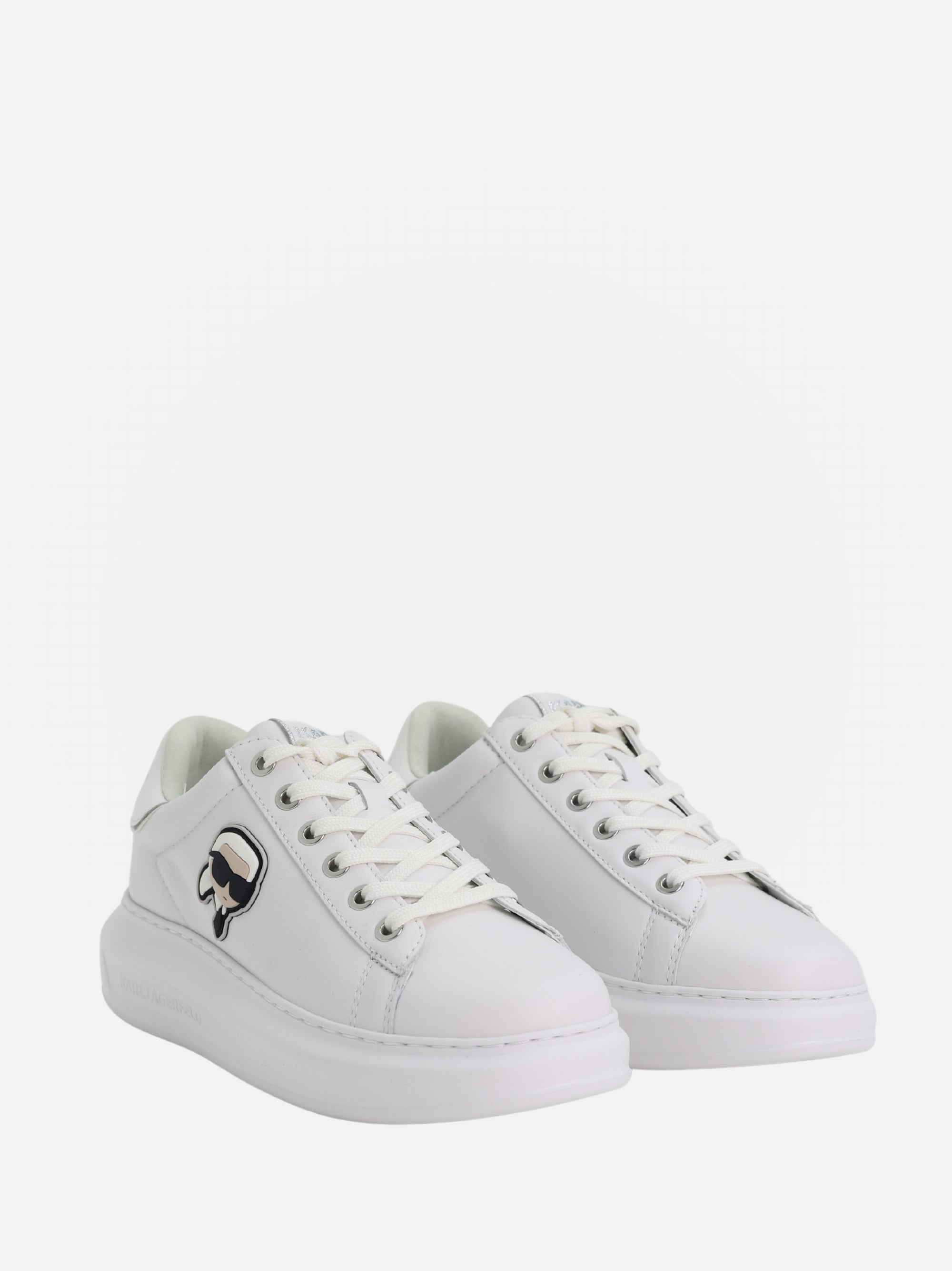 Karl Lagerfeld KLL244 Sneaker Kapri NFT Lo Lace White Leather/ Mono-AL Capone Premium