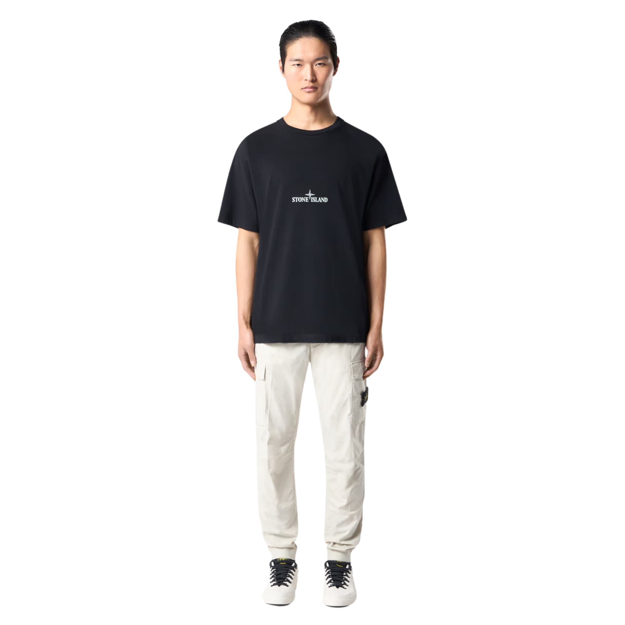 Stone Island T-Shirt Logo Black-AL Capone Premium