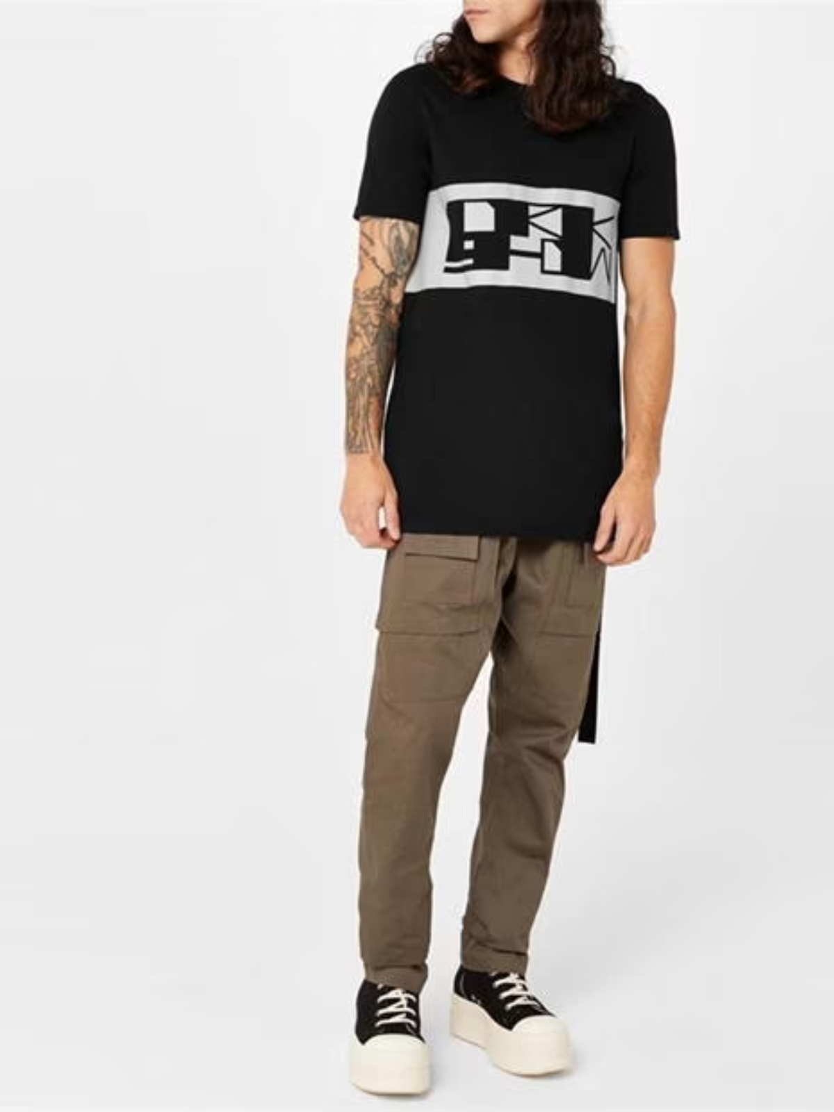 Rick Owens T-Shirt Mid Logo Black-AL Capone Premium