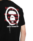 Aape T-Shirt Moonface Logo Black-Red-AL Capone Premium