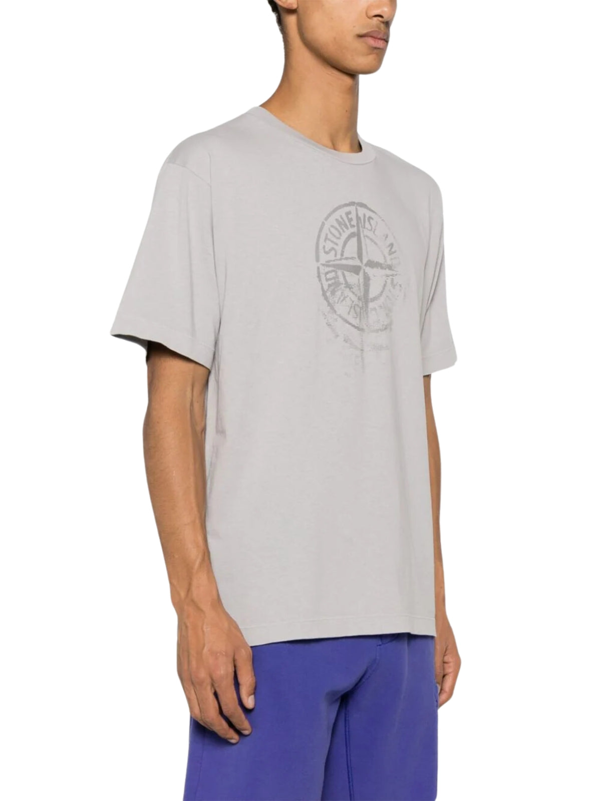 Stone Island T-Shirt Logo Grey-AL Capone Premium