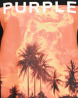 Purple T-Shirt Palm Trees Black-Red