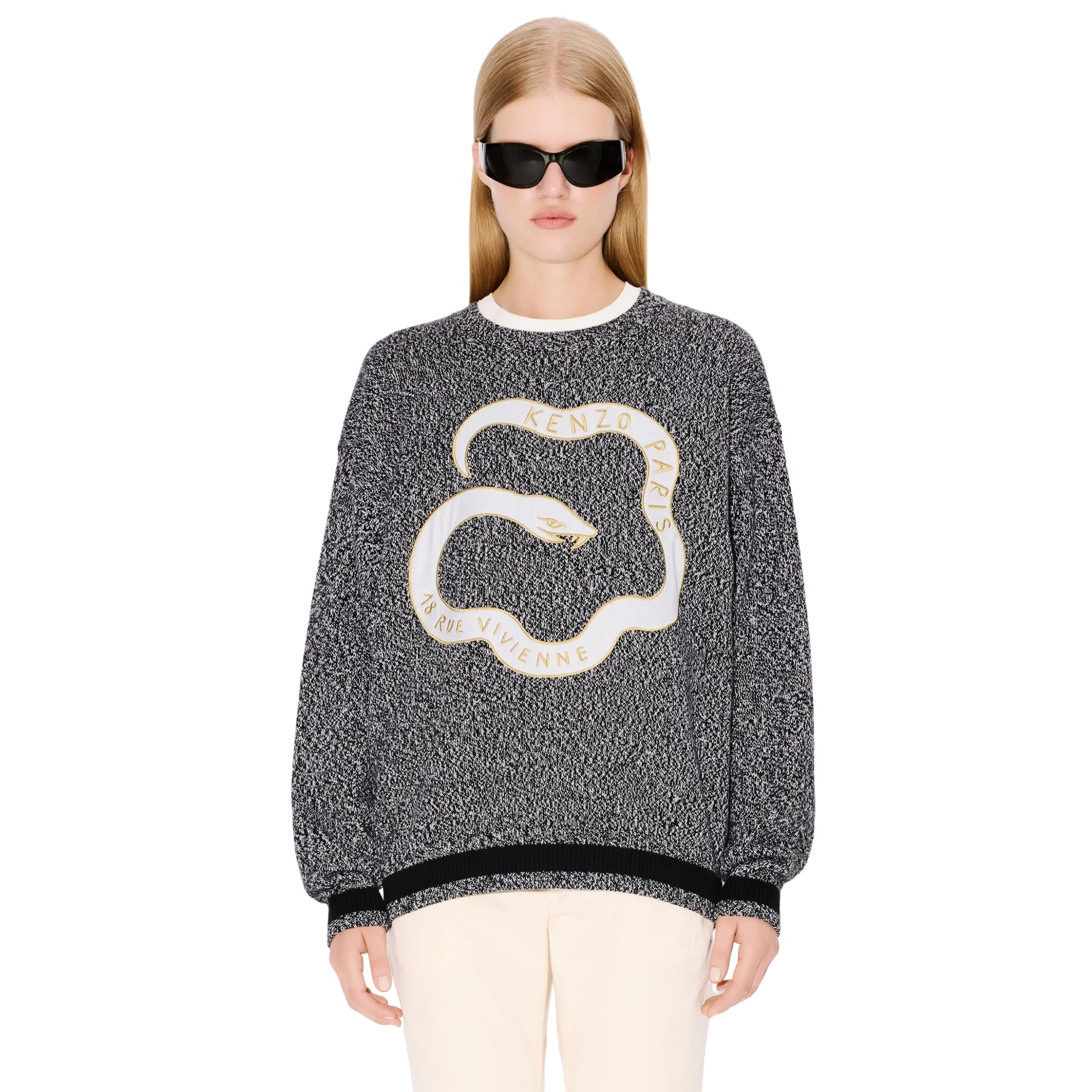 Kenzo Knitted Jumper Wool Black-AL Capone Premium