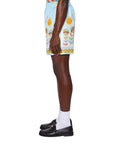 Casablanca Shorts Silk With Drawstrings Yoruba Flowers-AL Capone Premium