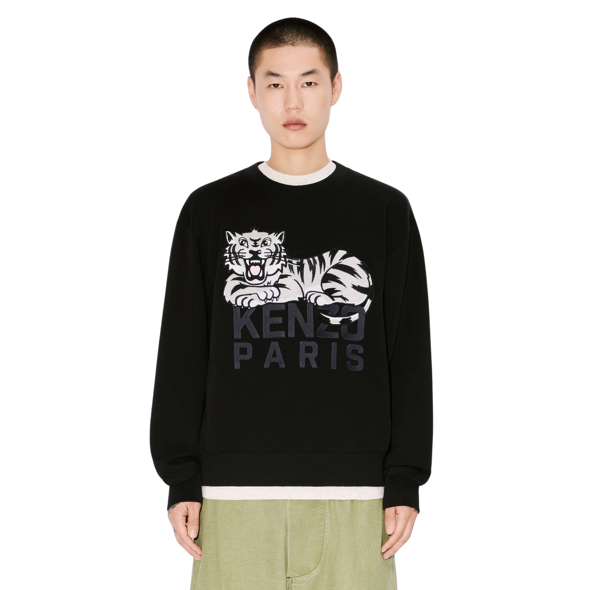 Kenzo Sweater Tiger Logo Embro Black-AL Capone Premium