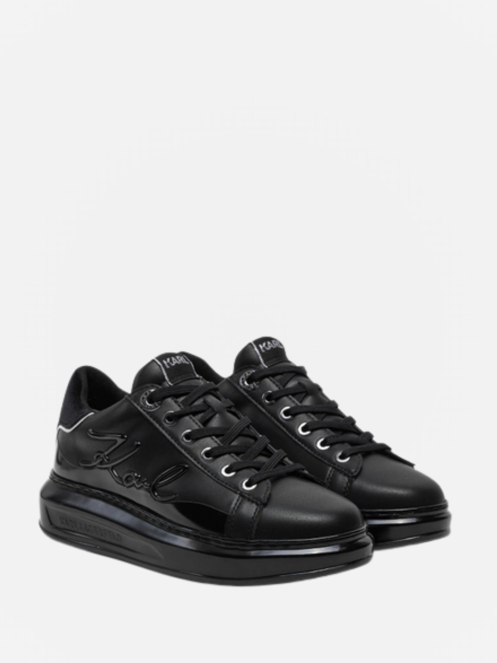 Karl Lagerfeld KLL280 Sneaker Kapri Karl Signia Shine Black Leather/ Mono-AL Capone Premium