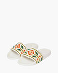 Casablanca Slides Cls21 Embroidered Terry White