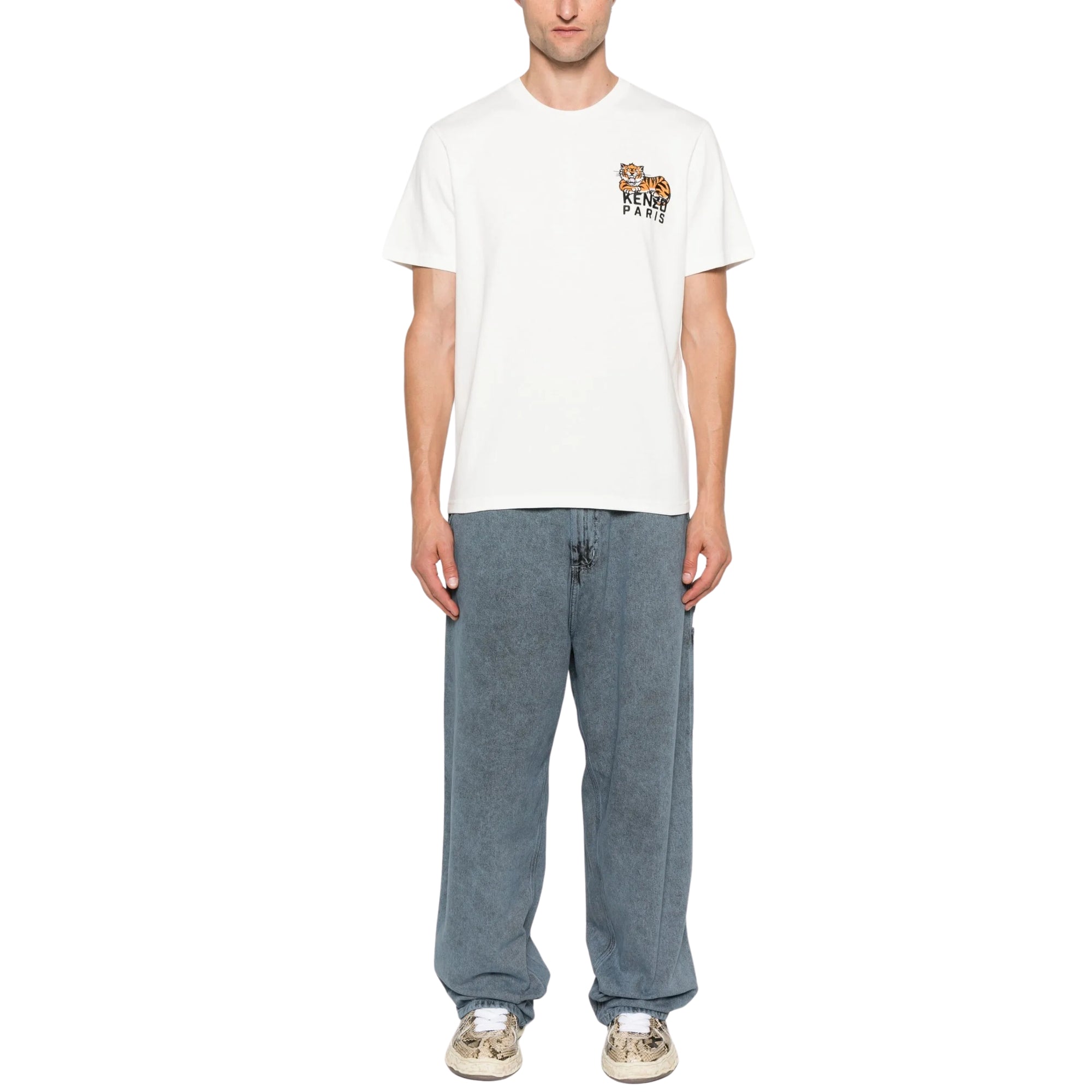 Kenzo T-Shirt Happy Tiger Off White-AL Capone Premium